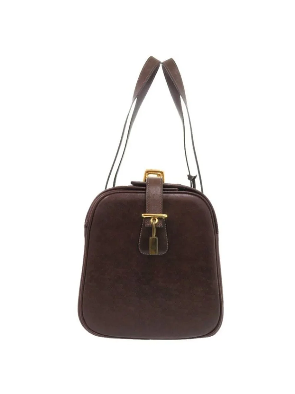 Hermes Vintage Leather Brown Gold Hardware 00 Boston Bag